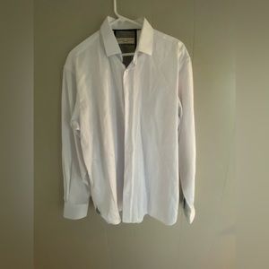 Luchino Visconti white patterned men’s shirt in size large .